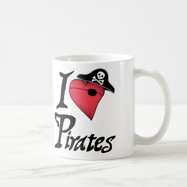 Herz-Piraten - Tasse (Rechts)