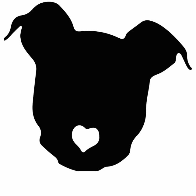 Herz ♥ Pitbullen Fotoskulptur Schlüsselanhänger (Vorne)