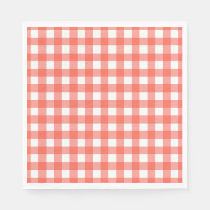 Herz-Pizza-Party-Servietten Rot kariert italieni Serviette