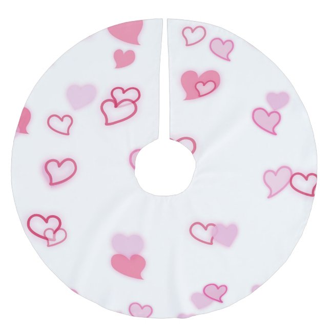 Herz Polyester Weihnachtsbaumdecke (Vorderseite)