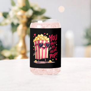 Herz-Popcorn Valentins-Design Dosenglas