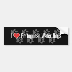 (Herz) portugiesische Hunde des Wasser-I Autoaufkleber