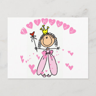 Herz Princess Strichmännchen Tshirts und Geschenke Postkarte
