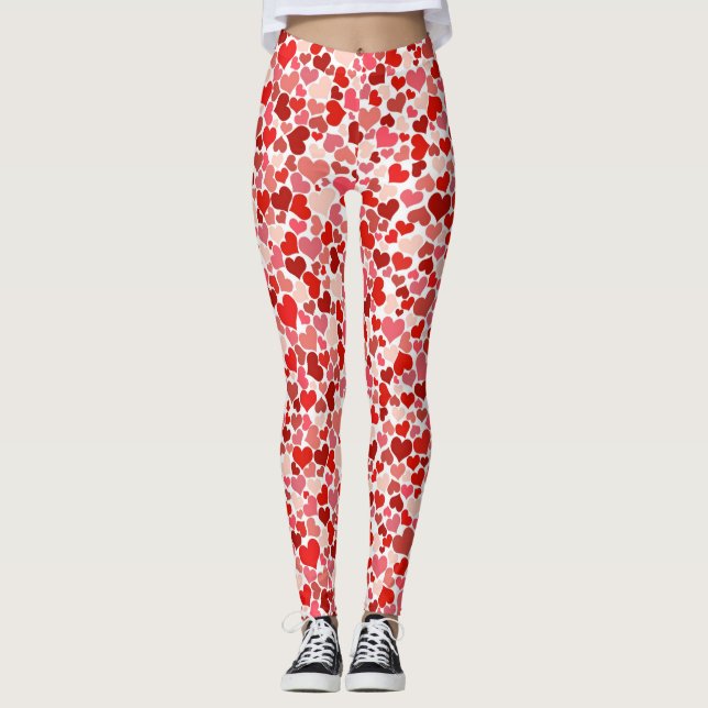 Herz Print Leggings (Vorderseite)