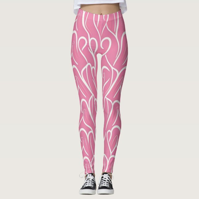 Herz Print Leggings (Vorderseite)