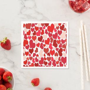Herz Print Serviette
