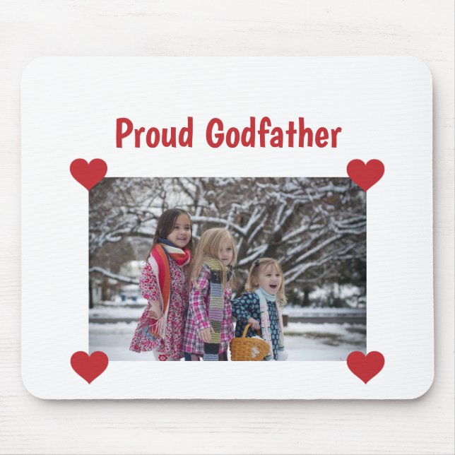 Herz-Proud-Vater-Liebe Personalisieren Foto machen Mousepad (Vorne)