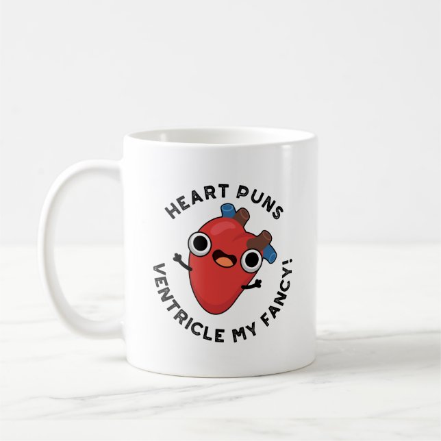 Herz Puns Ventricle Mein Extravaganter Funny Anato Kaffeetasse (Links)