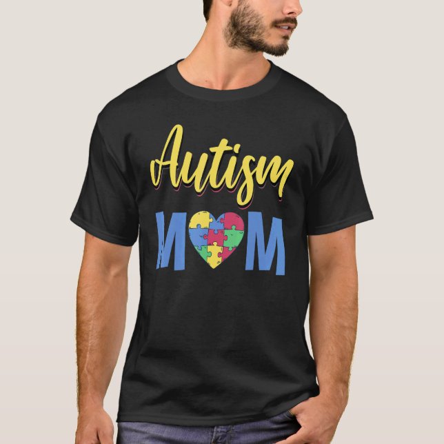 Herz-Puzzleteile Autismus-Bewusstsein T-Shirt (Vorderseite)