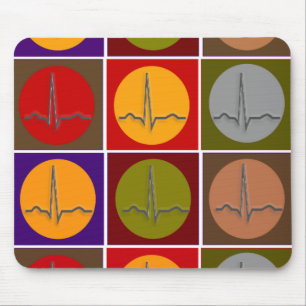 Herz-QRS Pop-Kunst Mousepad