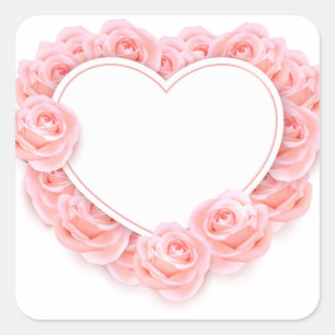 Herz Quadratischer Aufkleber