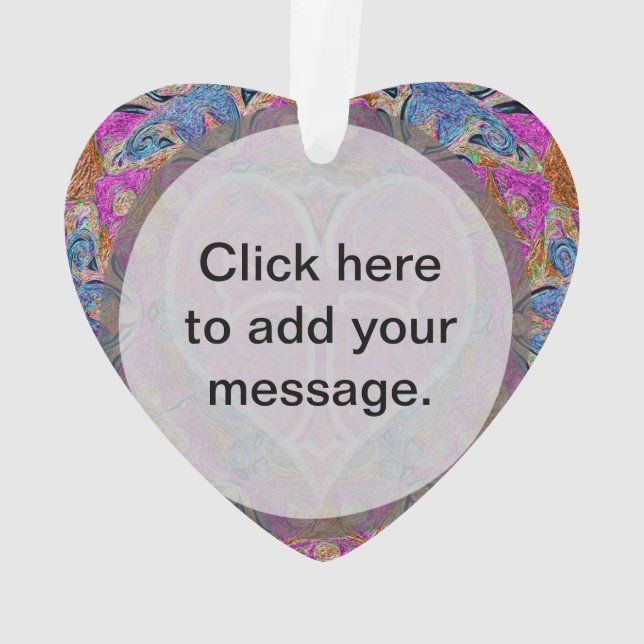 Herz-QuerMandala durch Amelia Carrie Ornament (Rückseite)