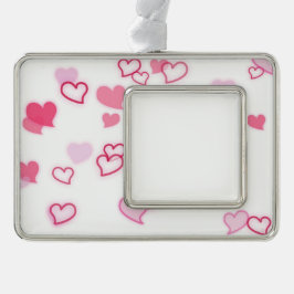 Herz Rahmen-Ornament Silber