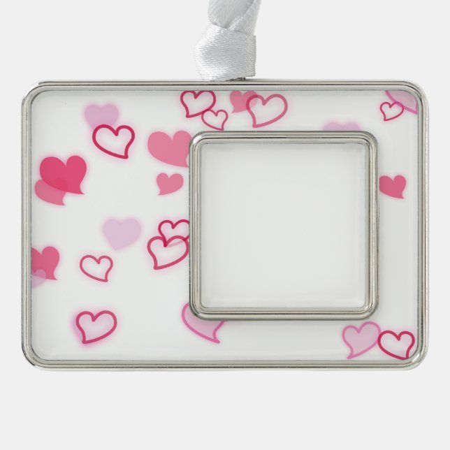 Herz Rahmen-Ornament Silber (Vorderseite)