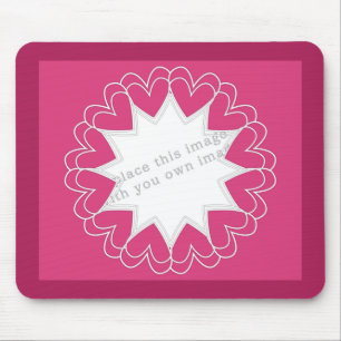 Herz-Rahmen-Schablone Mousepad