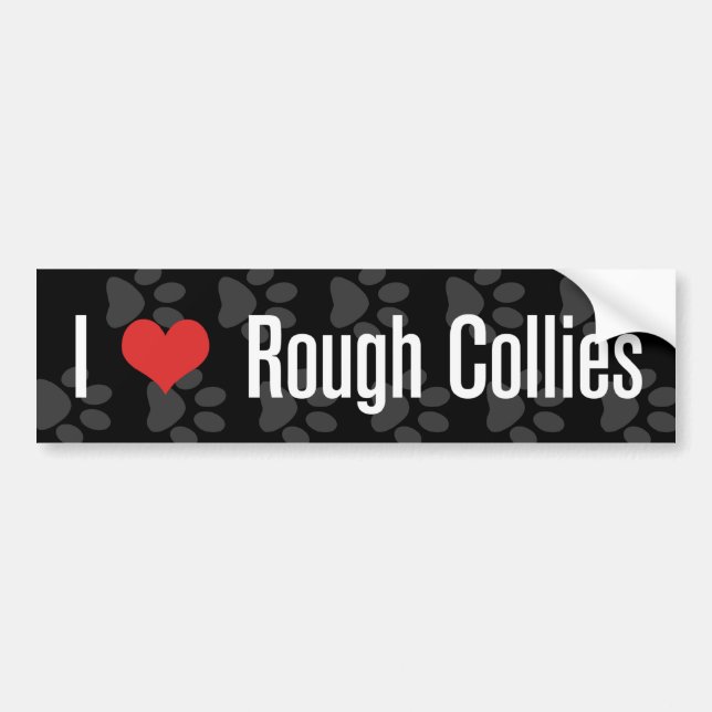 (Herz) raues Collies I Autoaufkleber (Vorne)