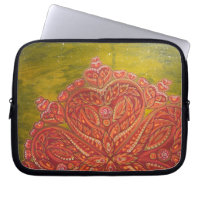 "Herz-Raum-" Laptop-Kasten (gemalt an brennendem