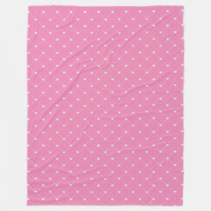 Herz Raute Rosa Fleece Blanket