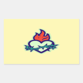 Herz Rechteckiger Aufkleber