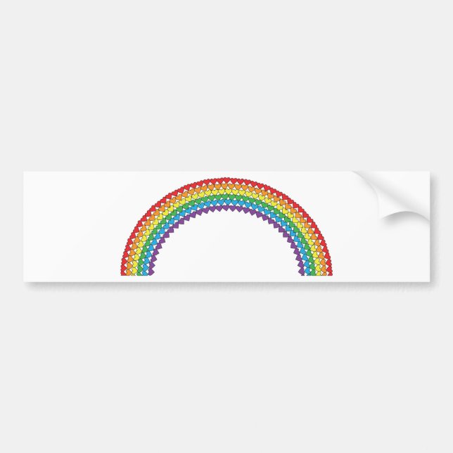 Herz-Regenbogen Autoaufkleber (Vorne)