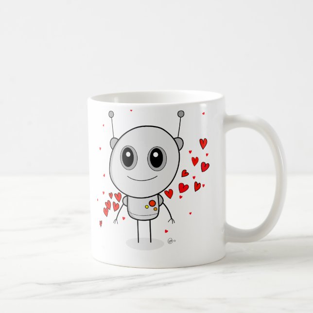 Herz-Roboter - Tasse (Rechts)