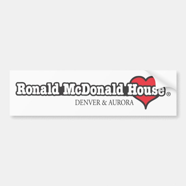 Herz Ronald McDonald Autoaufkleber (Vorne)