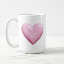 HERZ ROSA ICH LIEBE DICH HOCHZEIT JUBILÄUM KAFFEETASSE