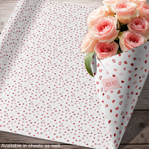Herz - Rot und Rosa Ombre auf weißen Rolls Geschenkpapier