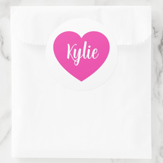 Herz Runder Aufkleber (Tasche)