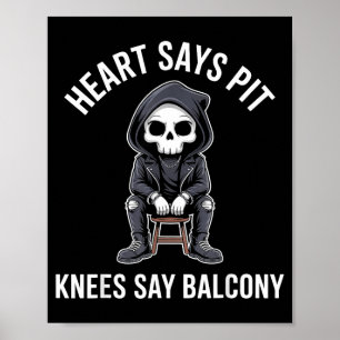 Herz sagt Nein, Knie sagen Balkon Lustiges Konzert Poster