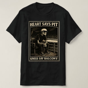Herz sagt Pit Knie sagen Balkon Classic T-Shirt