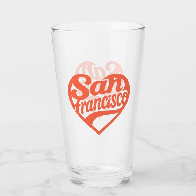 Herz San Francisco Glas (Vorderseite)