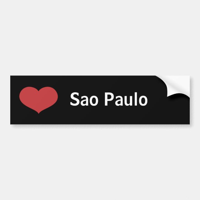 Herz Sao-Paulo Autoaufkleber (Vorne)