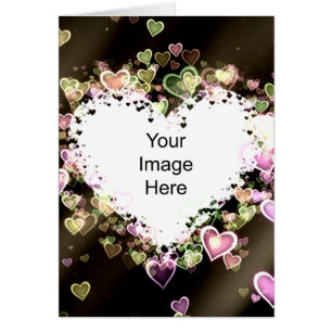 Herz-Schablonen-Karte