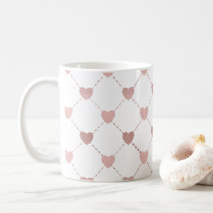 Herz-Schachbretter Kaffeetasse