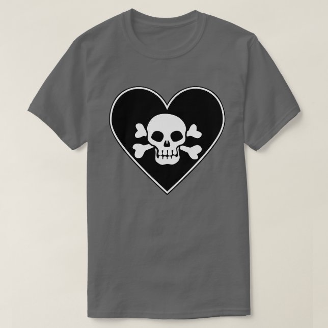 Herz-Schädel T-Shirt (Design vorne)
