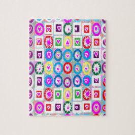 Herz-Schatz-Rosa-Sammlungsgeschenke Puzzle