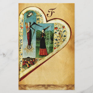 HERZ SCHICKSAL UND LIEBE ALLEGORIE Valentinstag Briefpapier