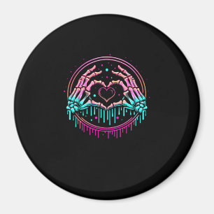 Herz-Schildkelett Hand - Spooky Skeleton Hallowon Magnet