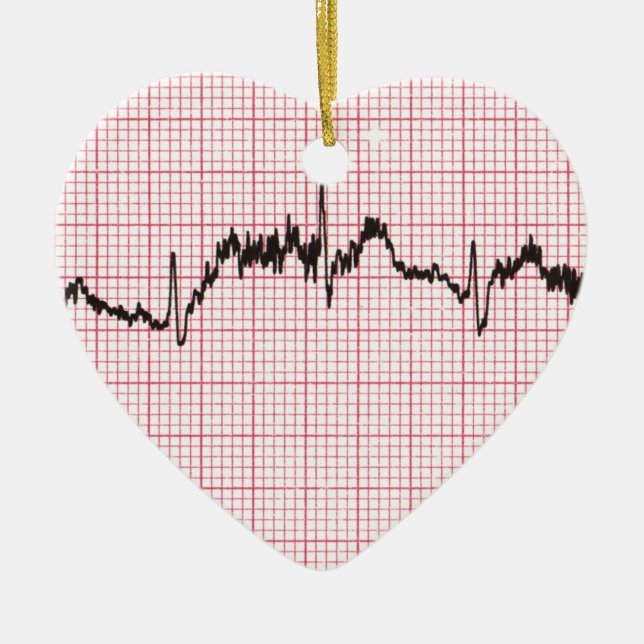Herz-Schlag III Keramik Ornament (Vorne)