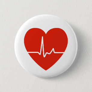 Herz-Schlag-Knopf Button