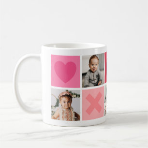 Herz, Schläger und Kisses Multi-Foto-Kaffee-Tasse Kaffeetasse
