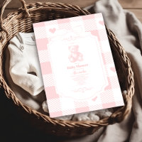 Herz-Schleife-Gingham-Französischer-Teddybär-Baby-