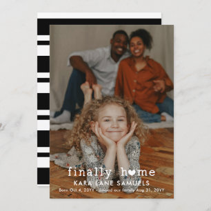 Herz Schließlich Zuhause Foto Adoption Ankündigung