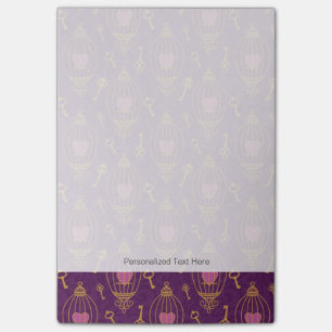 Herz-Schlüssel-Muster Post-it Klebezettel