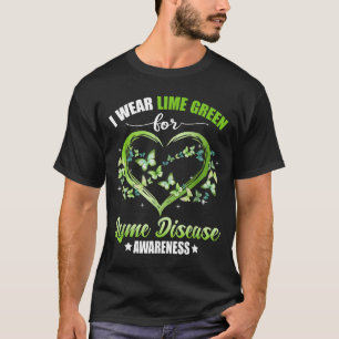Herz Schmetterling Ich trage Grün für Lyme-Borreli T-Shirt