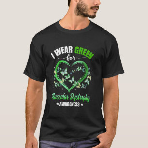 Herz Schmetterling Ich Trage Grün Für Muskeldystro T-Shirt