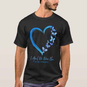 Herz Schmetterling Im April Tragen Wir Blau Autism T-Shirt