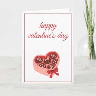 Herz-Schokoladen-Box Süßer Valentinstag Feiertagskarte