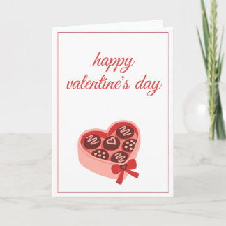 Herz-Schokoladen-Box Süßer Valentinstag Feiertagskarte